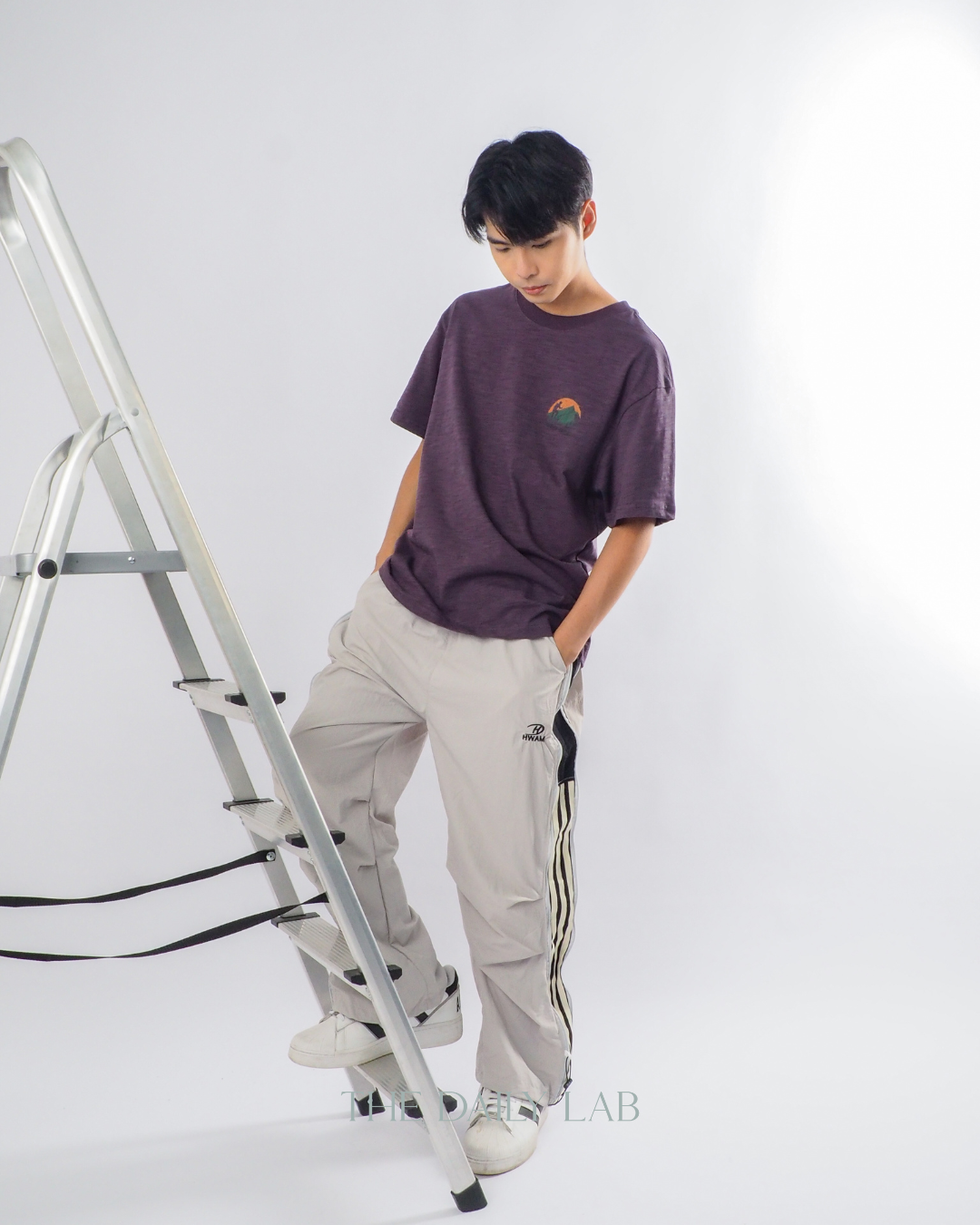 American Style Casual T-Shirt in Purple
