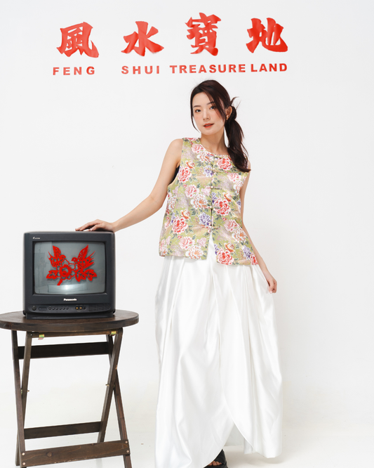 Peony Garden Brocade Top