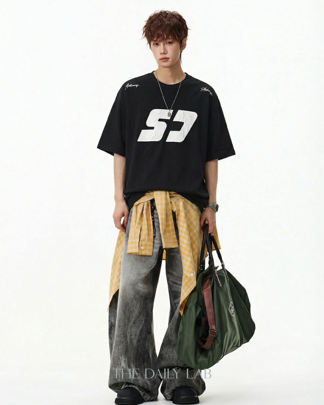 Urban Print Graphic Tee in Black