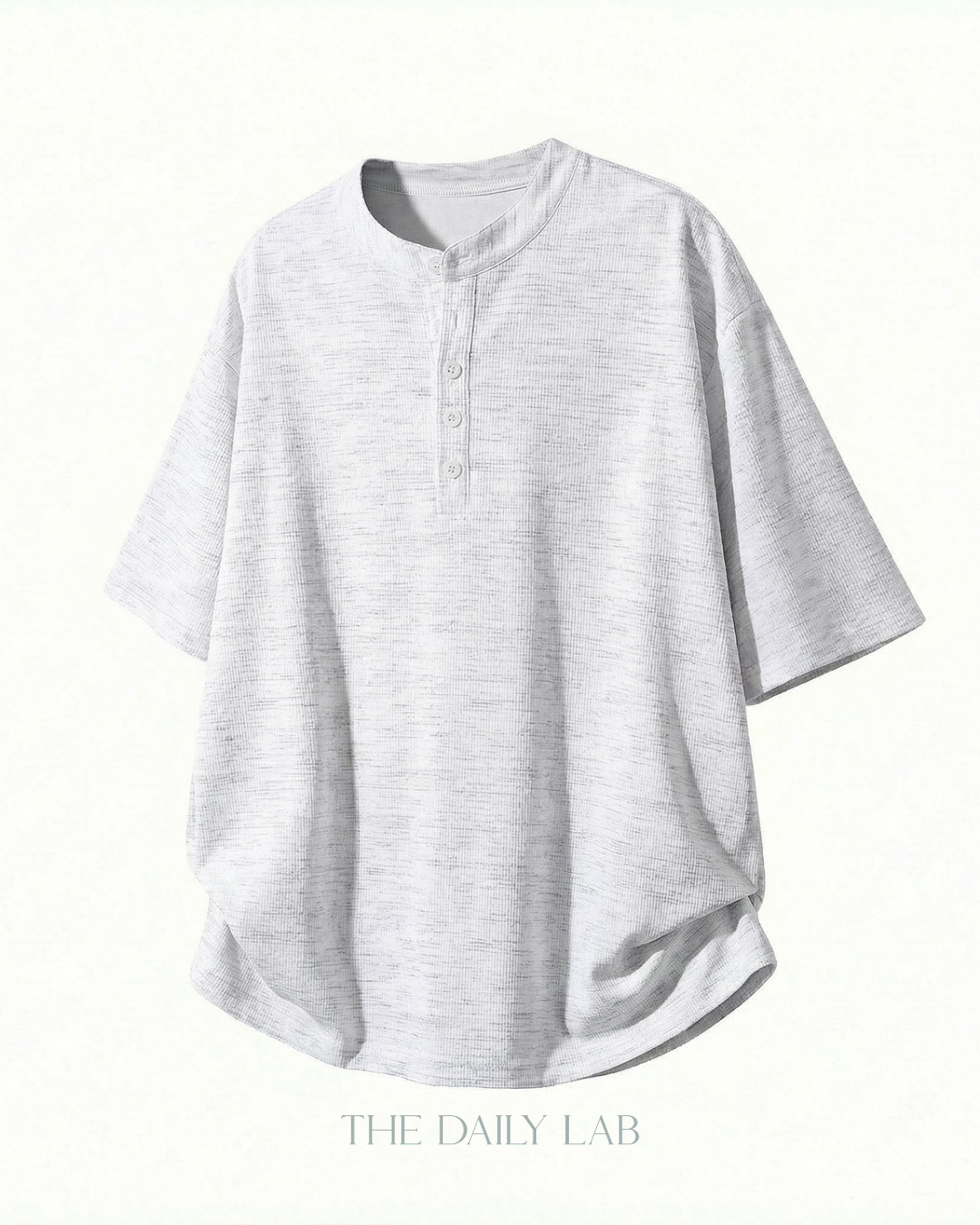 Henley Neck Tee in White