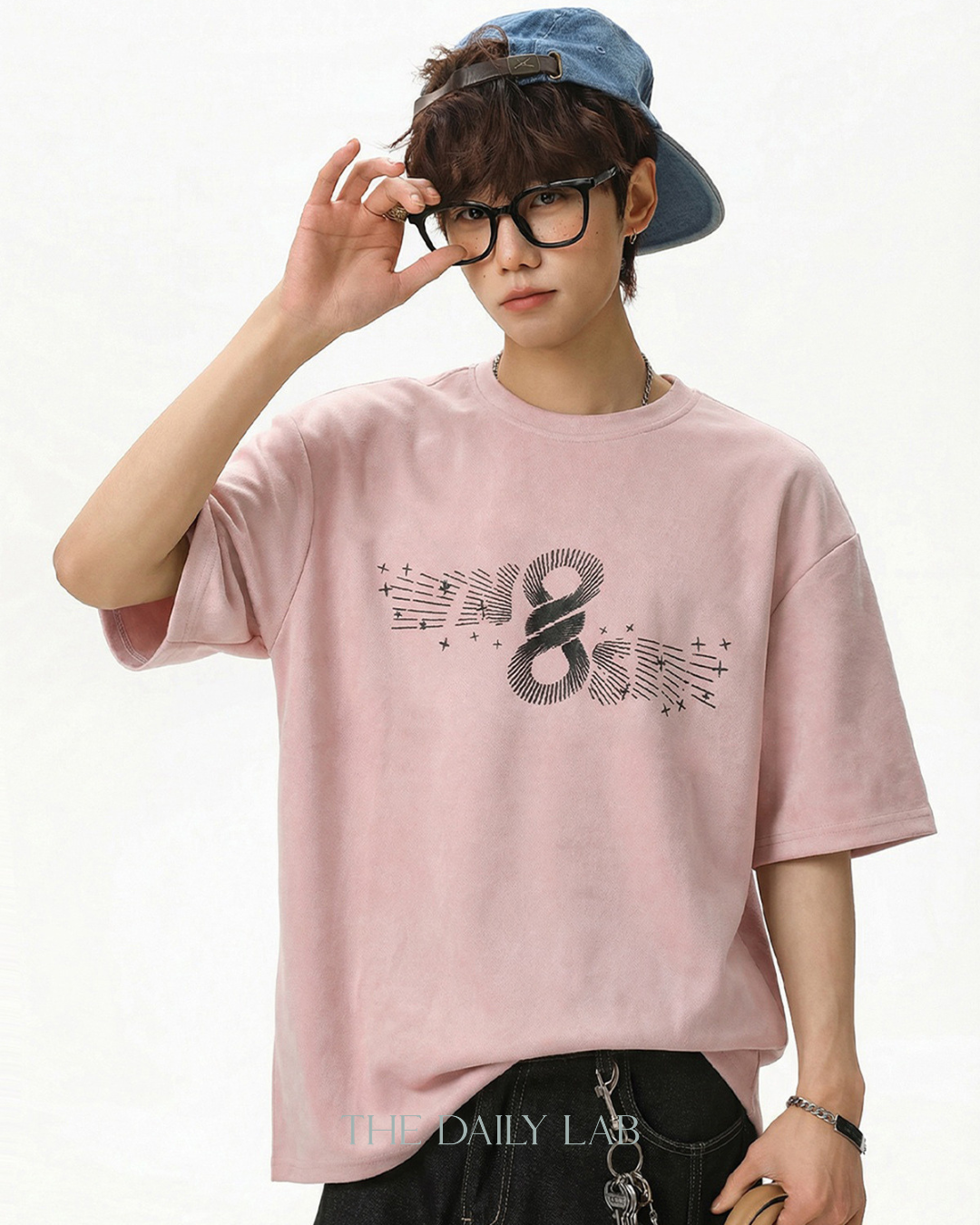 Infinity Motion Graphic Tee in Pink