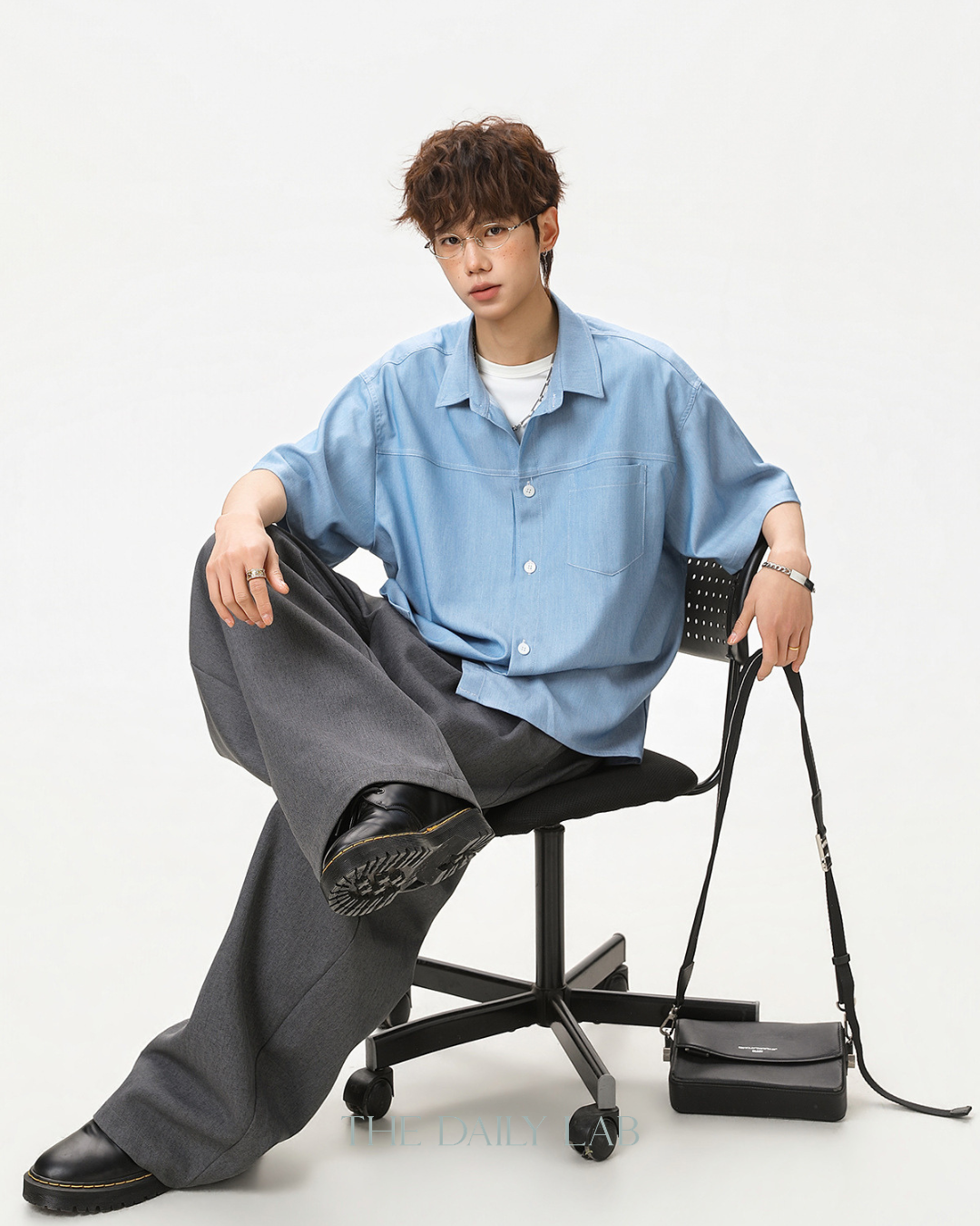 Heritage Stitch Shirt in Light Blue
