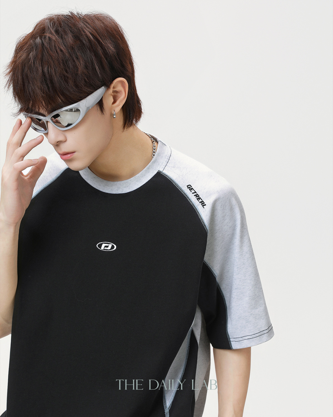 Get Real City Court Tee in Black White