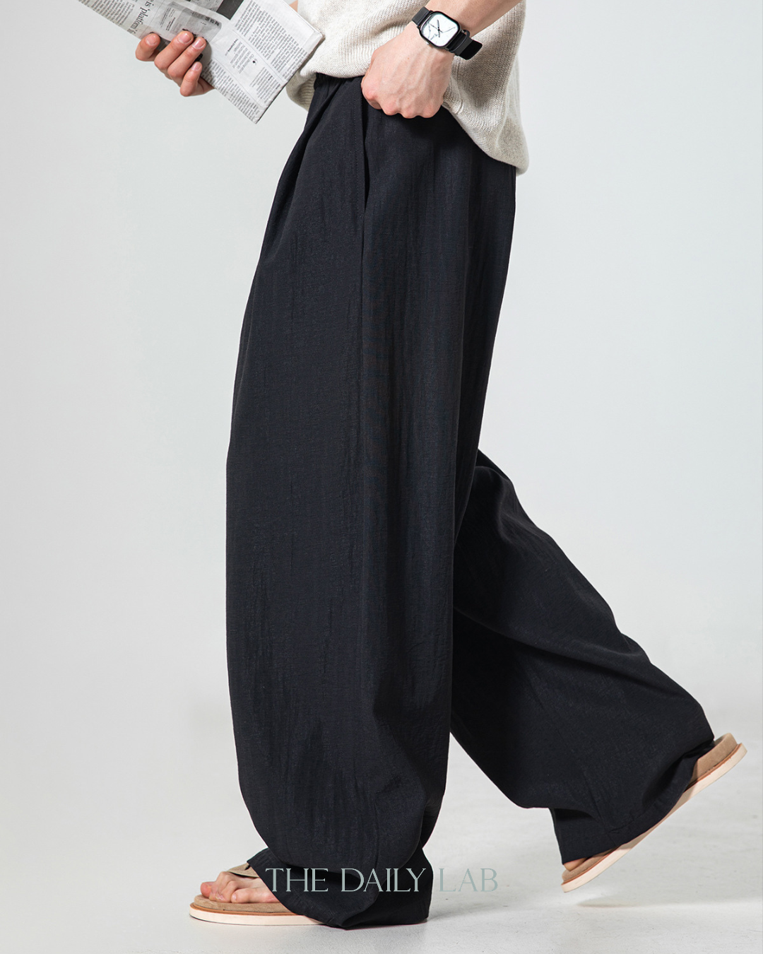 Breeze Drape Trousers in Black