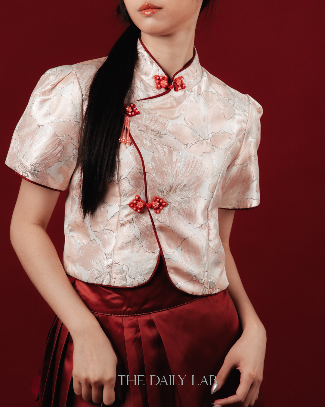 Blush Peony Cheongsam Top