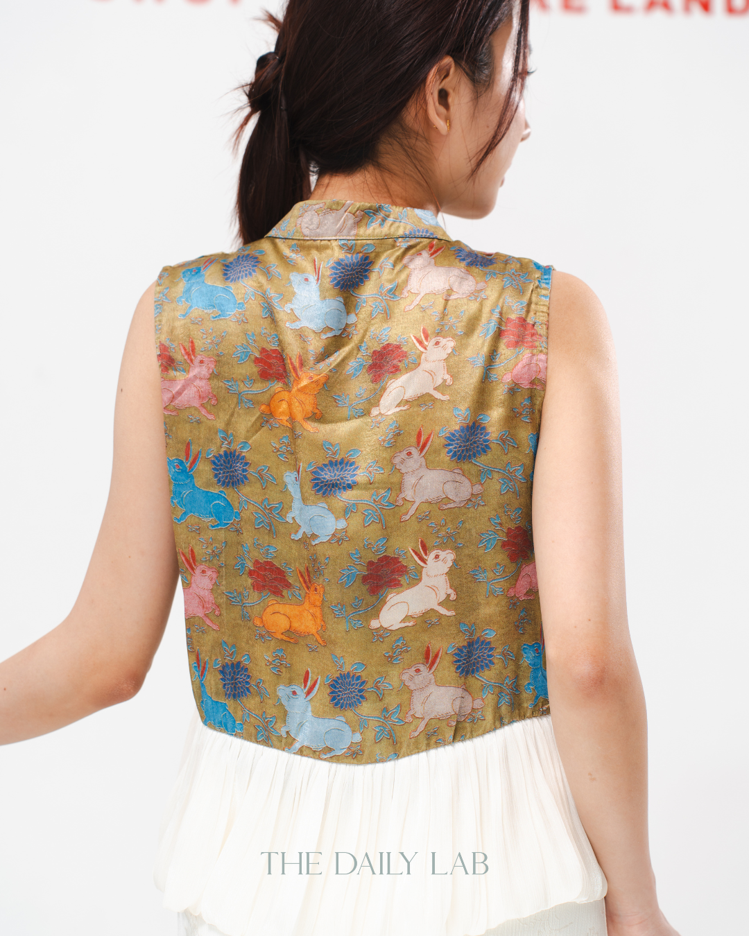 Golden Peony Layered Top