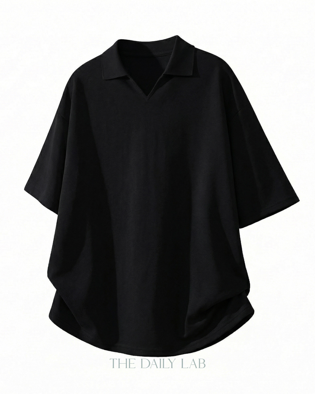 Estate V Polo Tee in Black