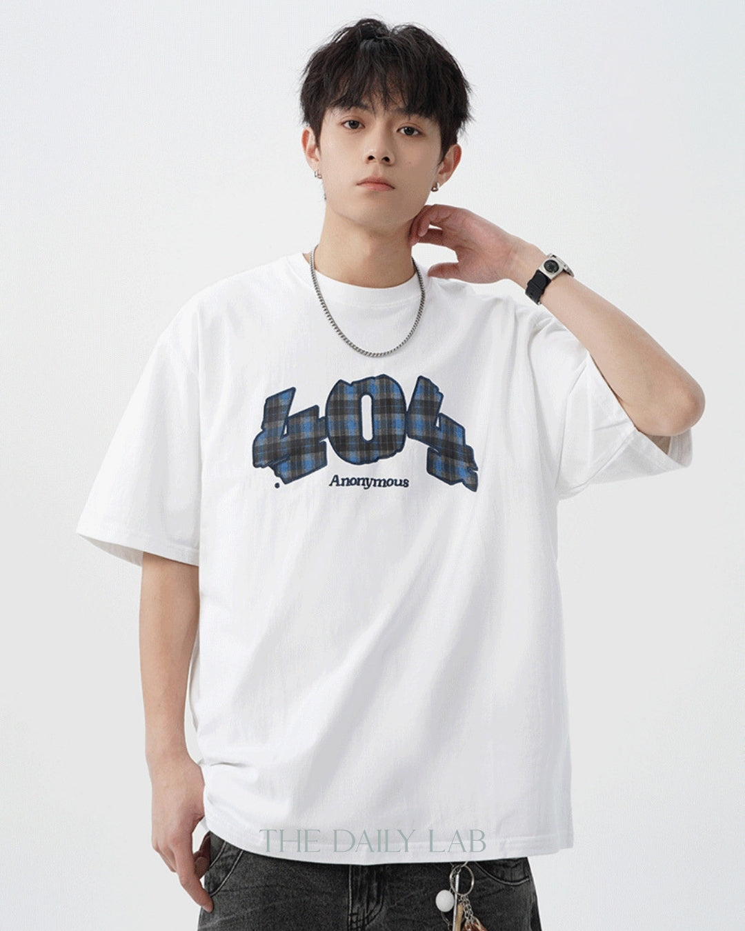 404 Anonymous Cotton Tee in White