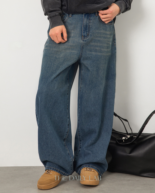 Fade Street Denim Pants in Blue
