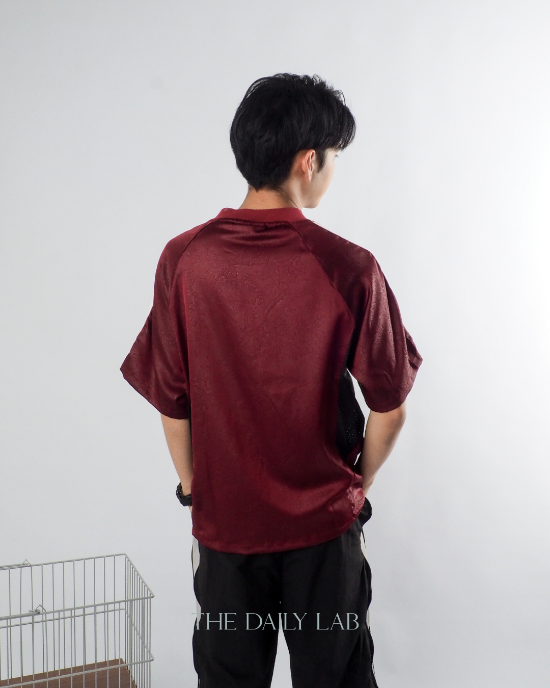 American Vintage Football Tee in Maroon