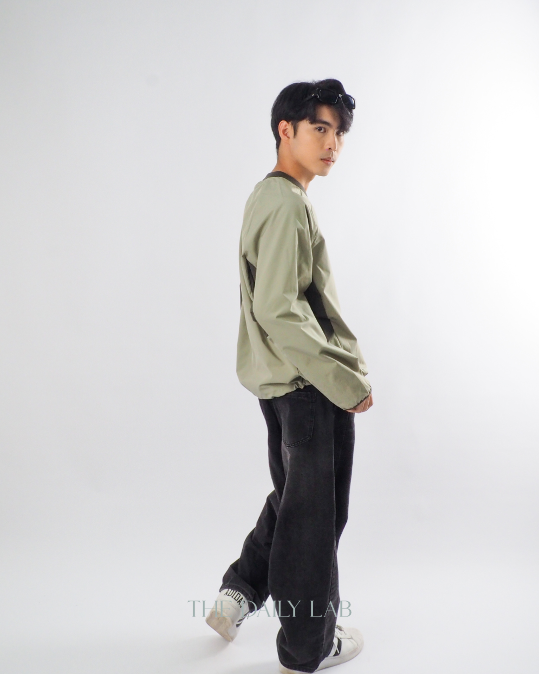 Streetwear Patchwork Hoodie in Green