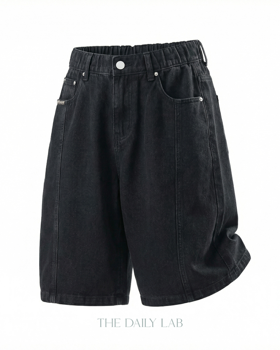Twill Utility Shorts in Black