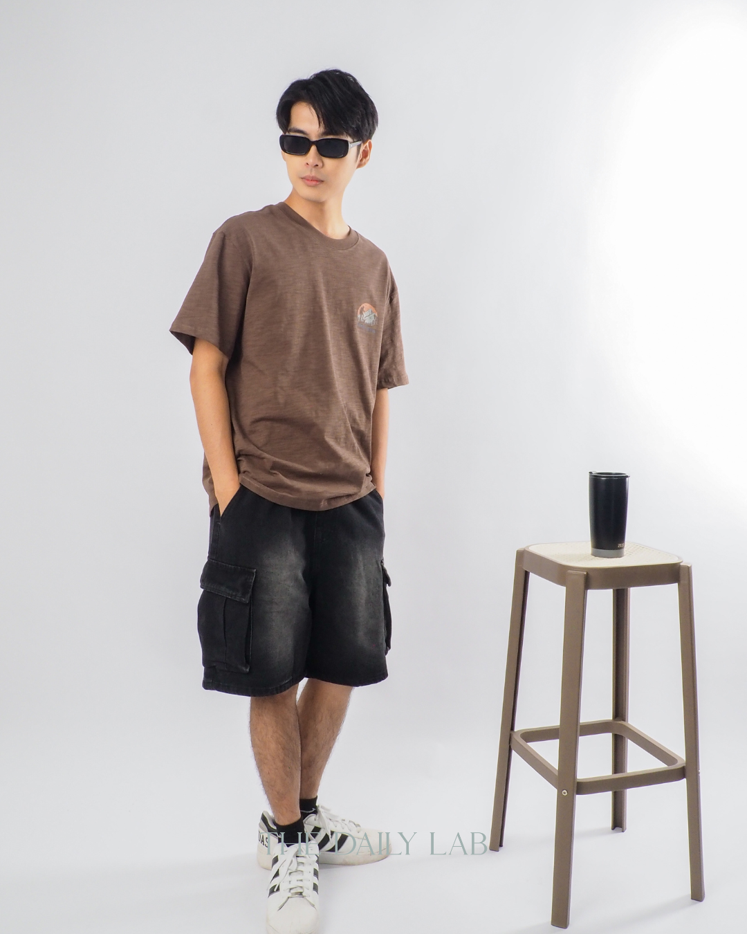 American Style Casual T-Shirt in Brown