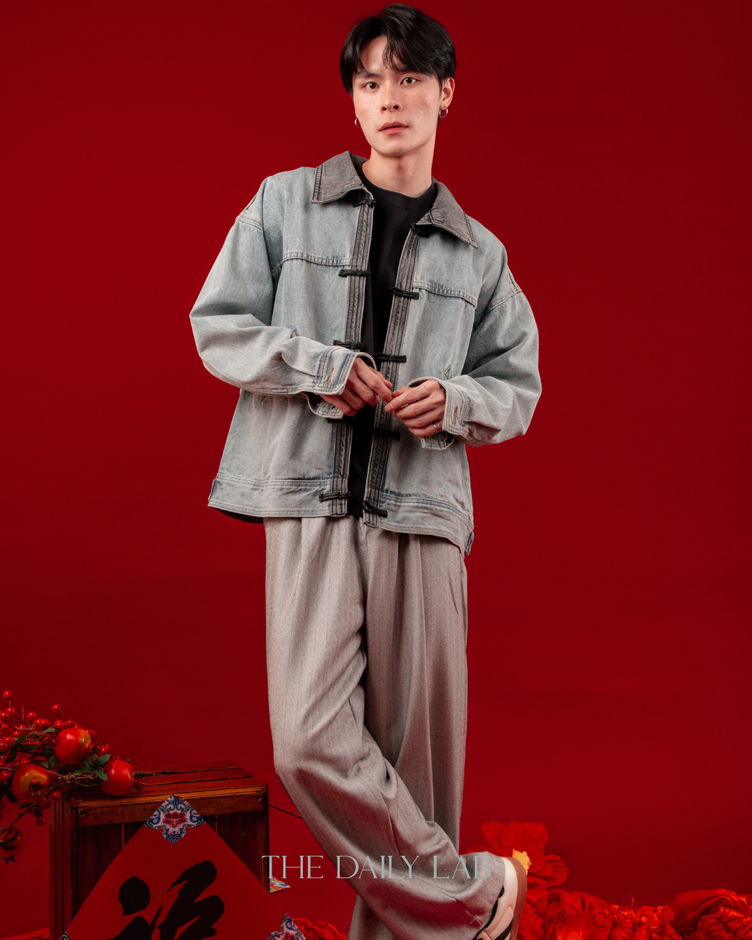 Vintage Chinese Style Denim Outerwear