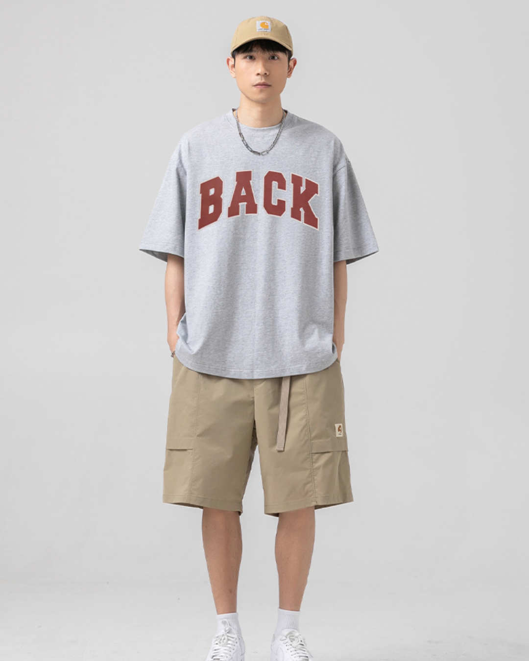 BACK Cotton Tee in Grey