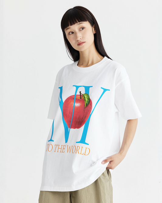 NY To The World Tee in White