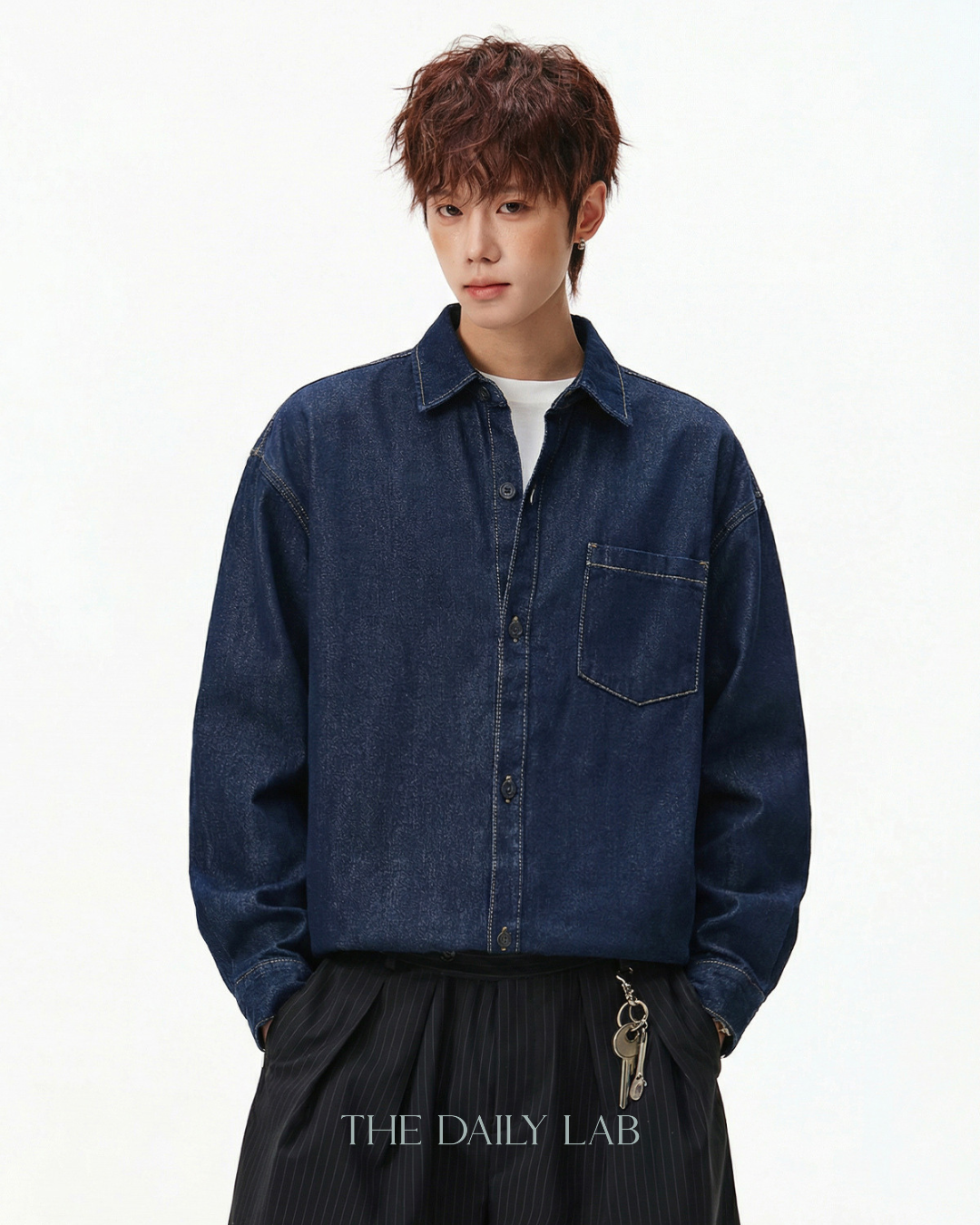 Denim Core Shirt Jacket in Vintage Blue – The Daily Lab