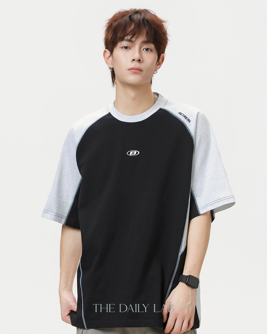 Get Real City Court Tee in Black White