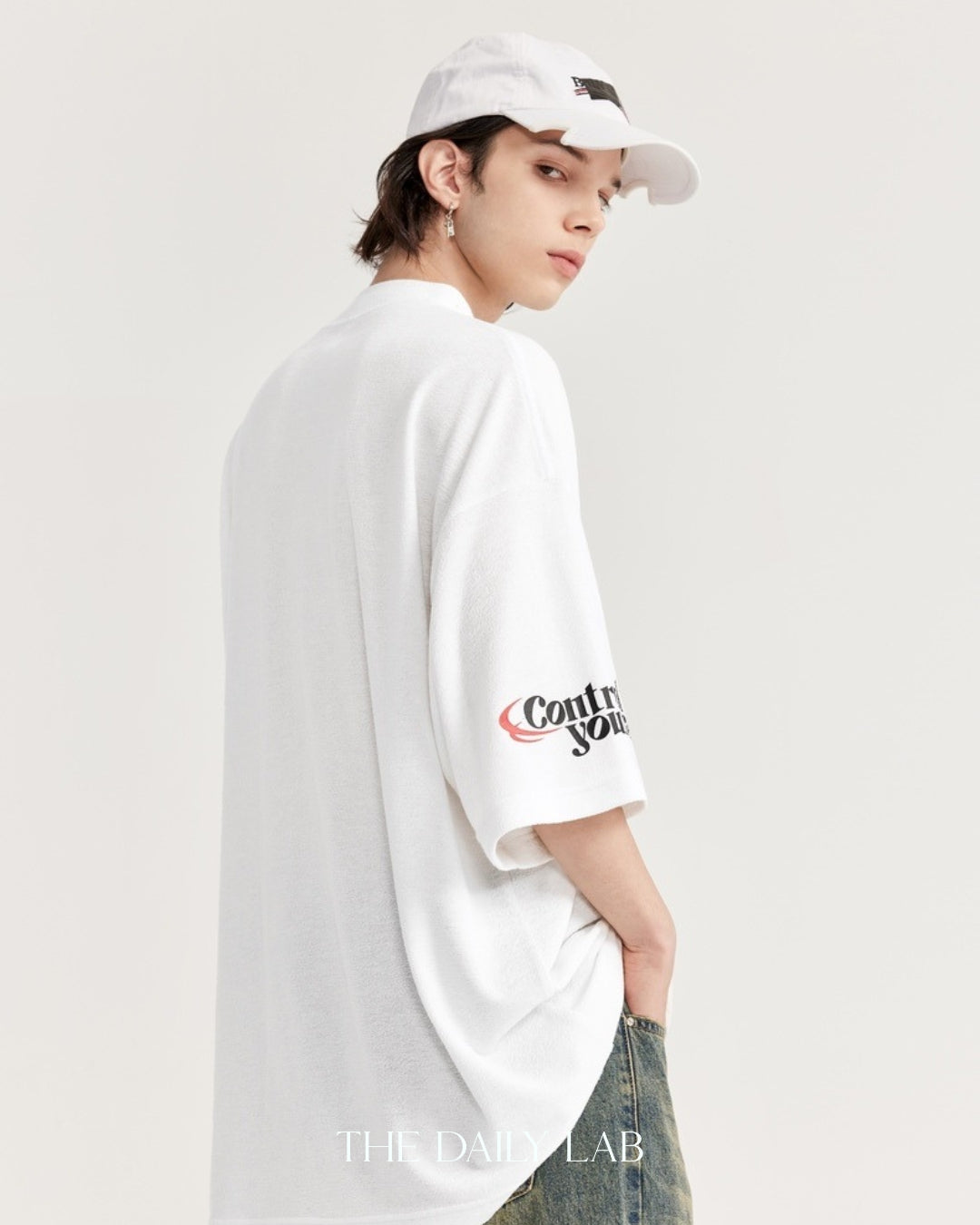 Control Yourself Loose Tee in White