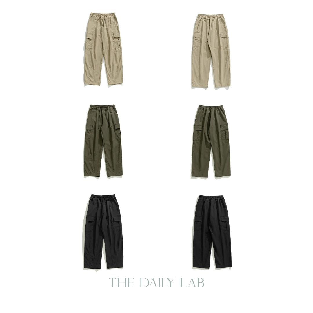 Taslon Relaxed Fit Long Pants in Khaki