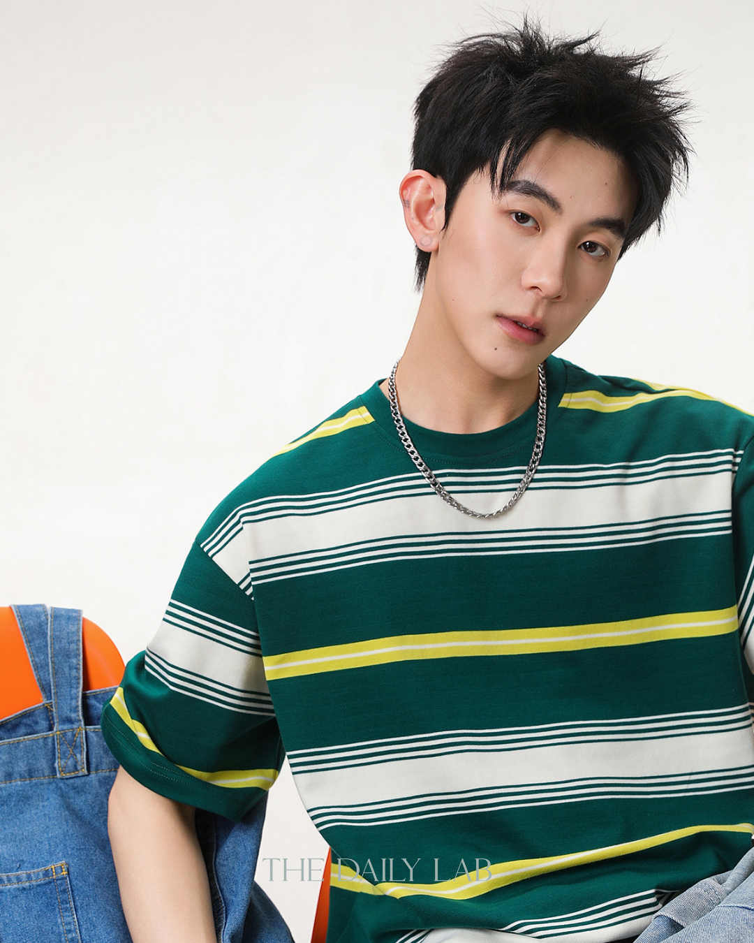 Vintage Stripe Graphic Tee in Green