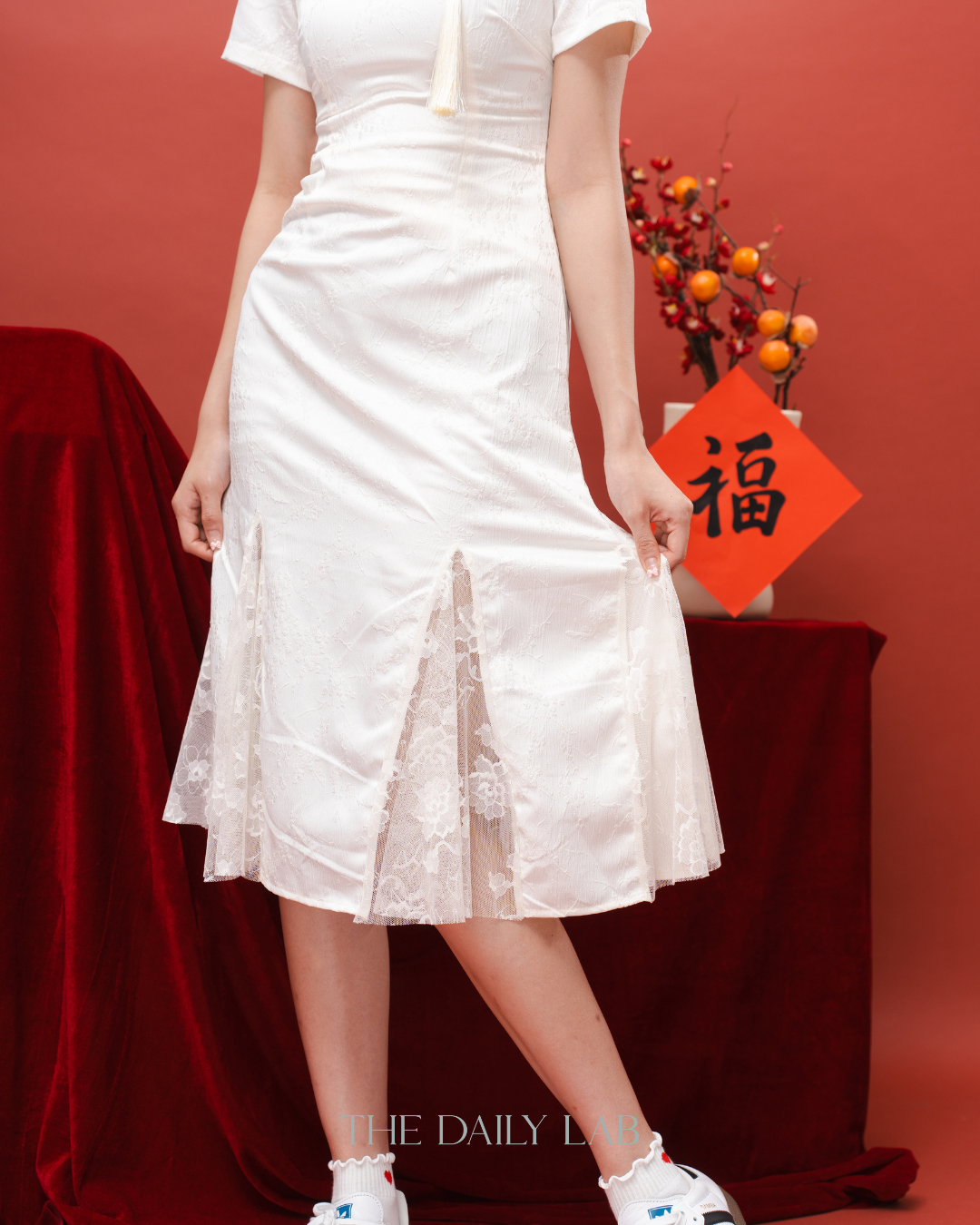Grace Qipao Dress in Apricot