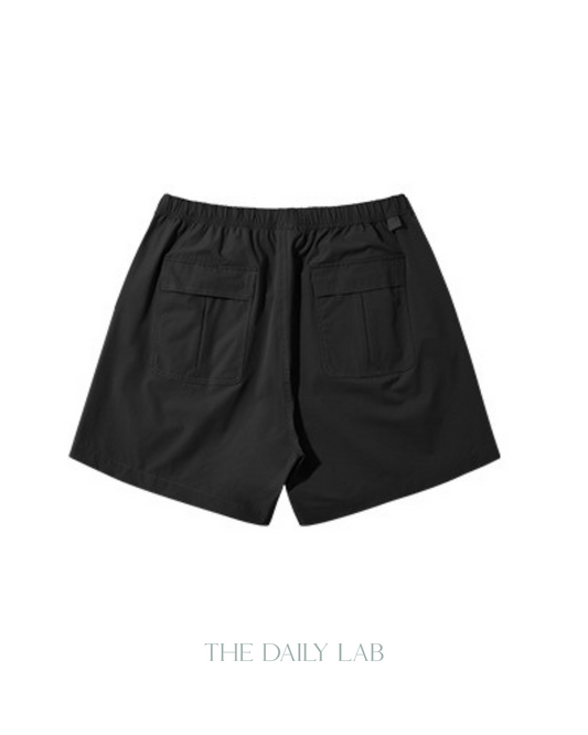 Removable Pocket Outdoor Shorts in  Black