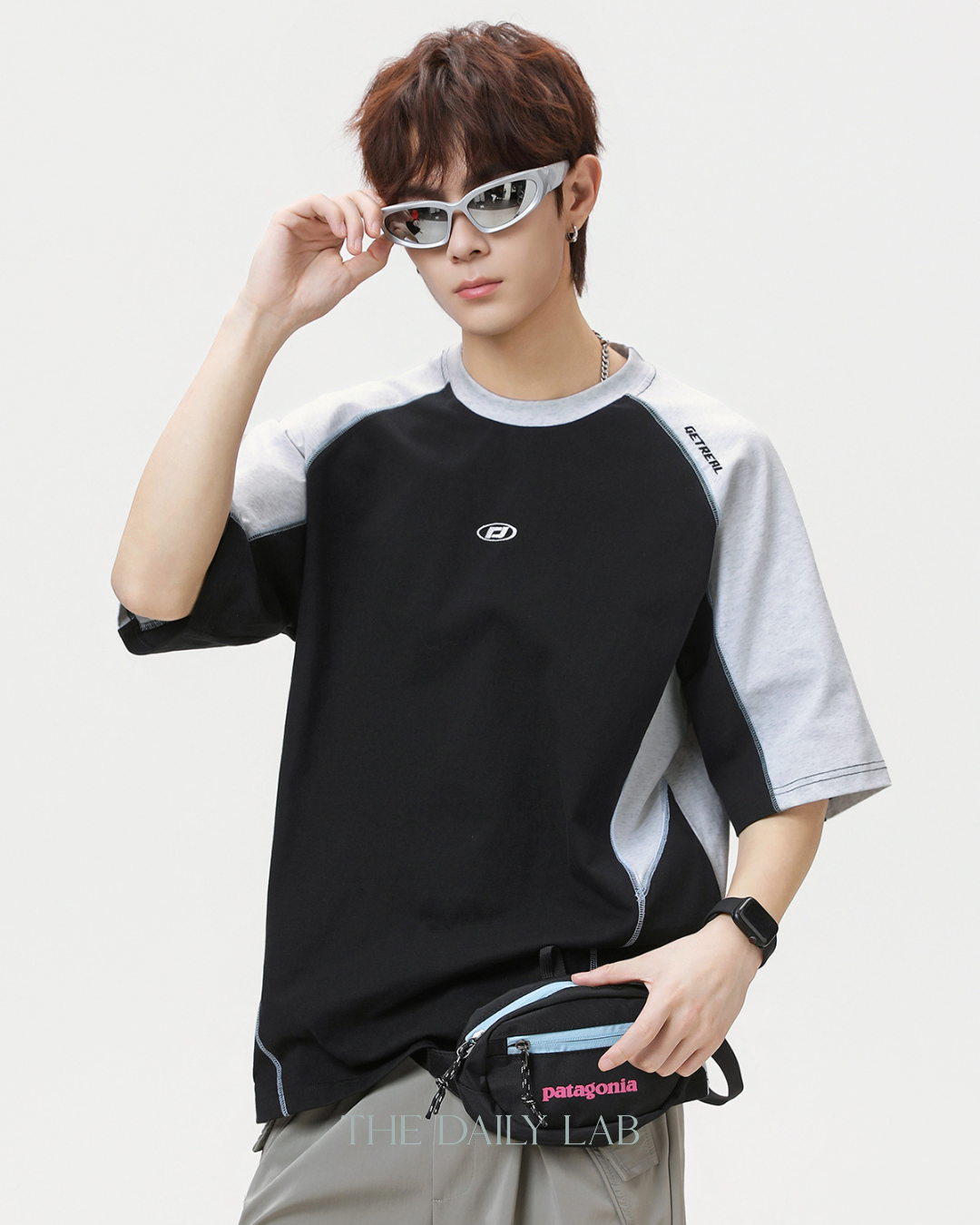 Get Real City Court Tee in Black White