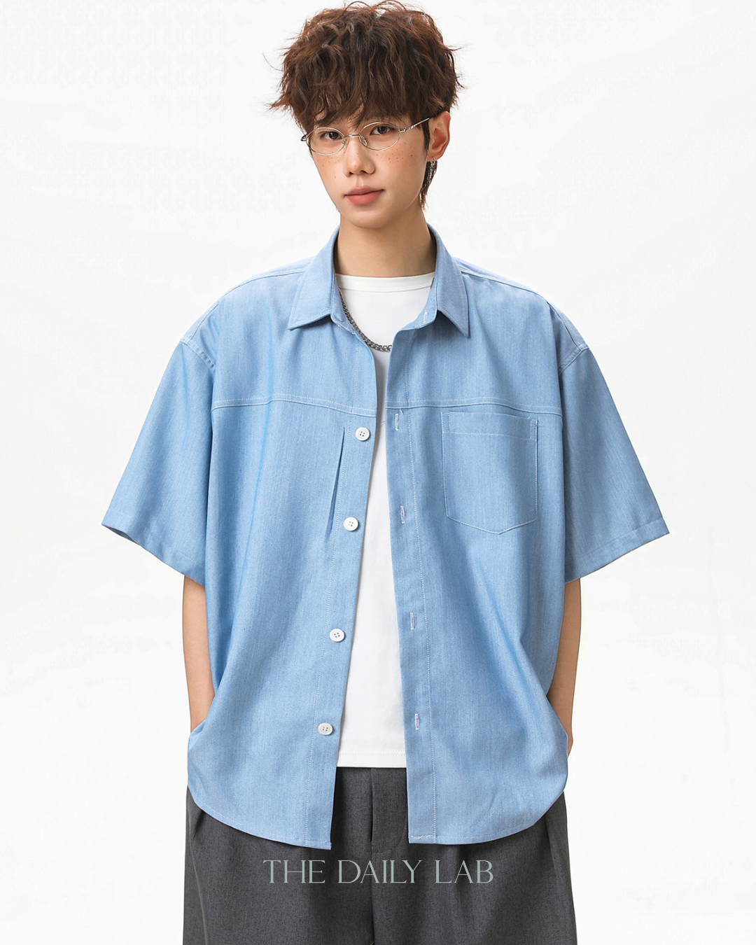Heritage Stitch Shirt in Light Blue