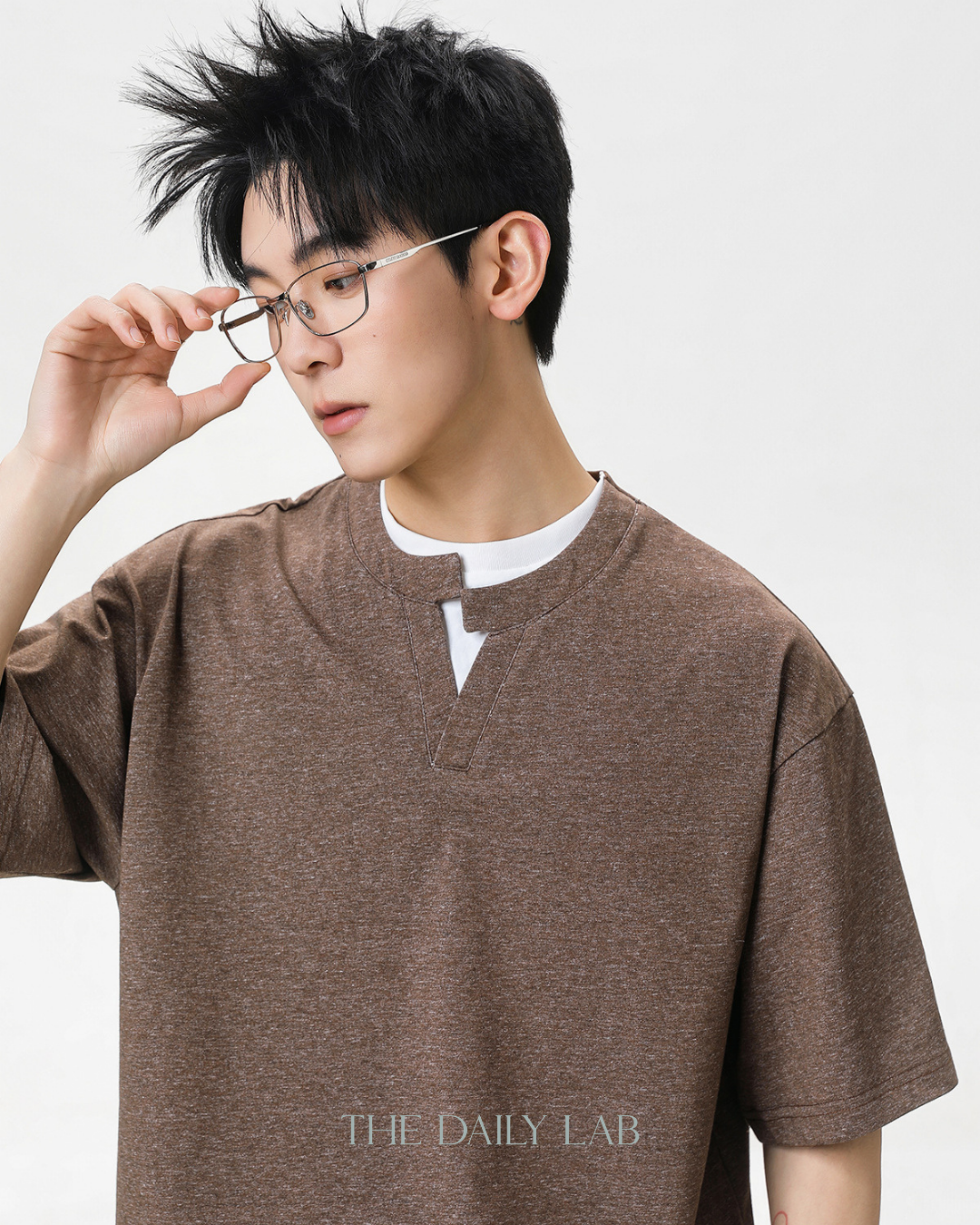Apex Layered Tee in Brown