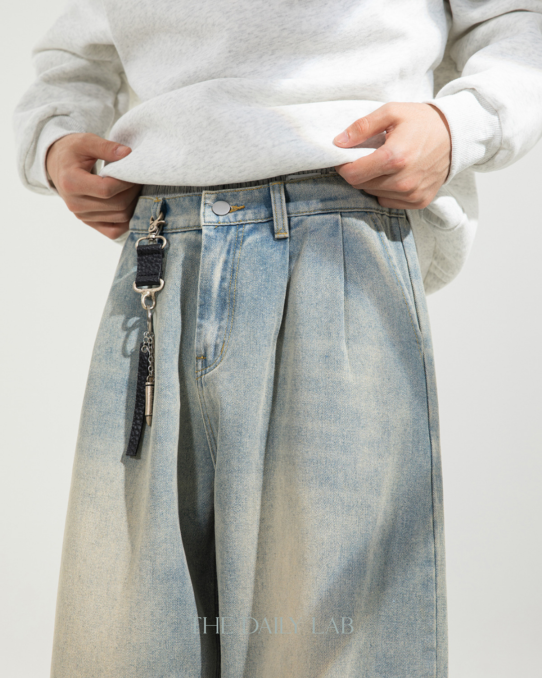 Vintage Fade Baggy Denim in Blue
