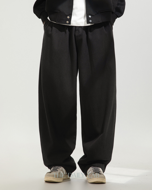 Vintage Fade Baggy Denim in Black