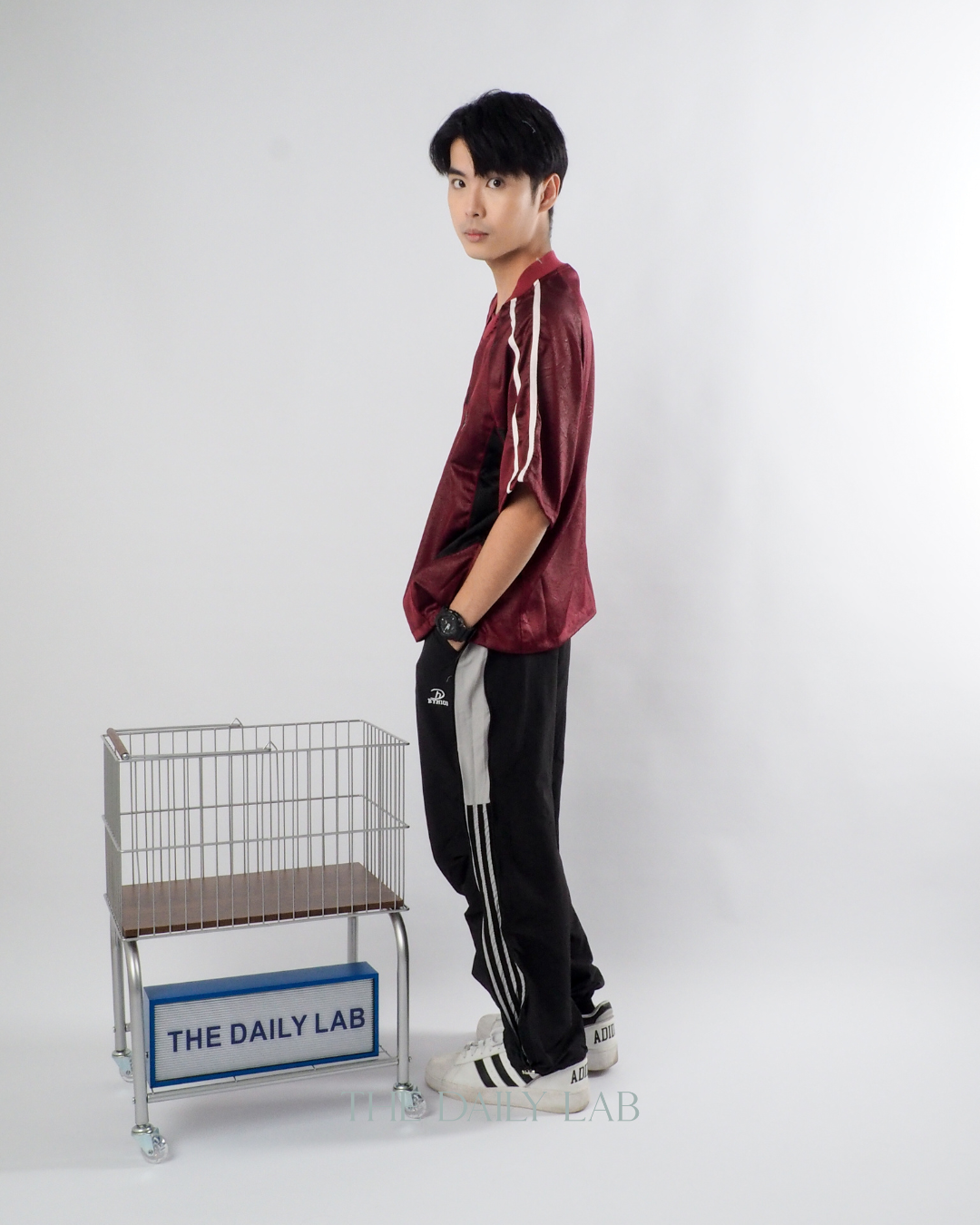 American Vintage Football Tee in Maroon