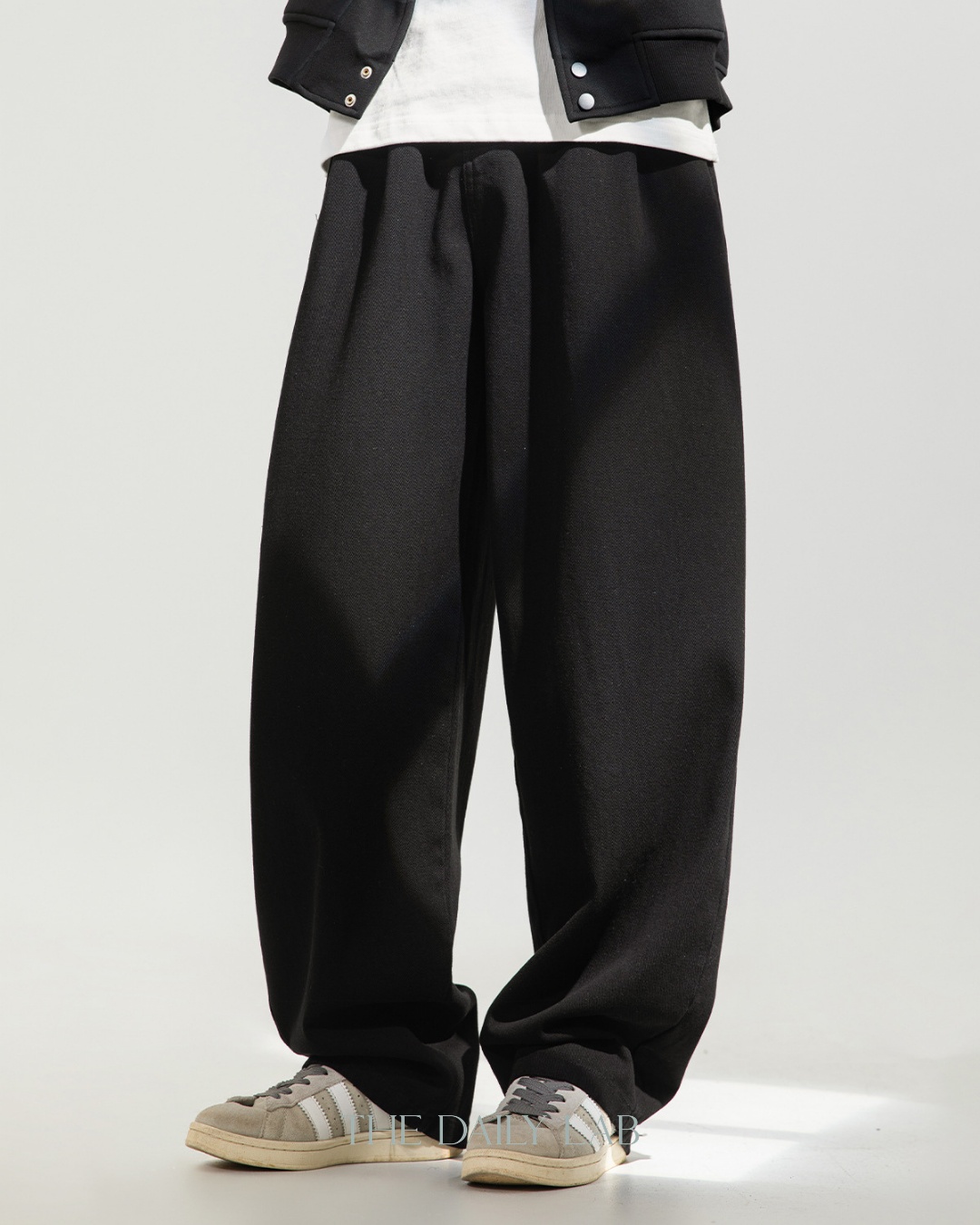Vintage Fade Baggy Denim in Black