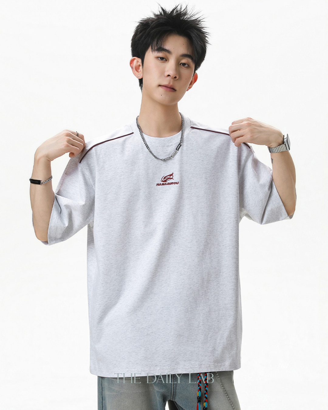Vintage Fade Tee in Light Grey