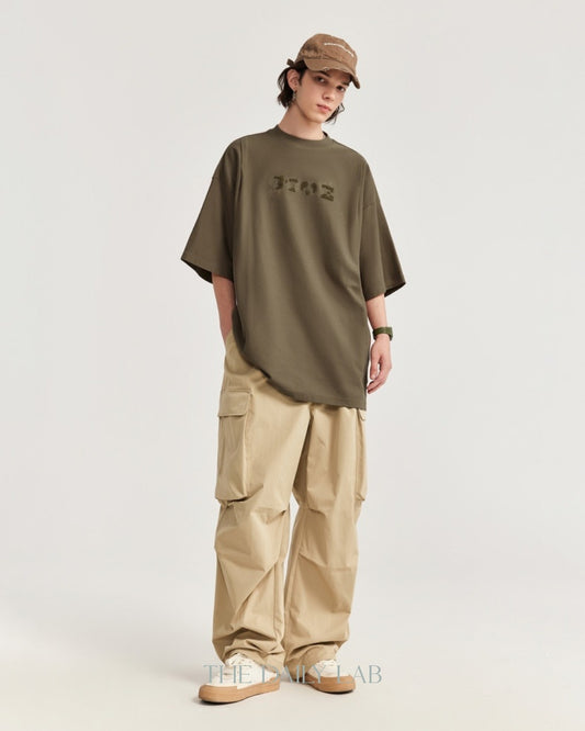 250G No Music Oversized Tee in Brown