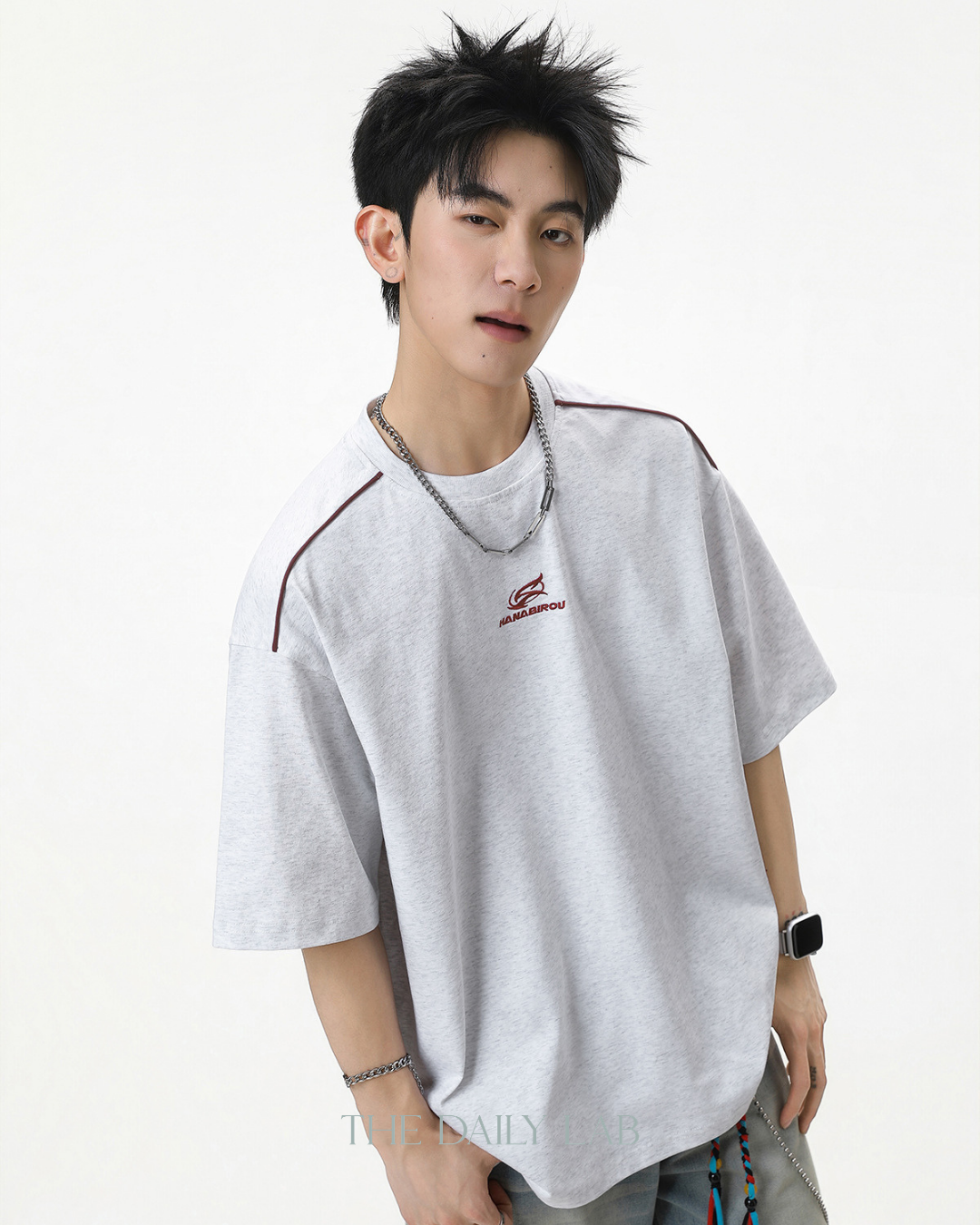 Vintage Fade Tee in Light Grey