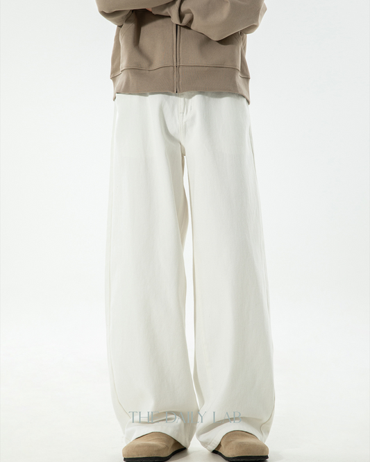 American Vintage Oversized Jeans In White