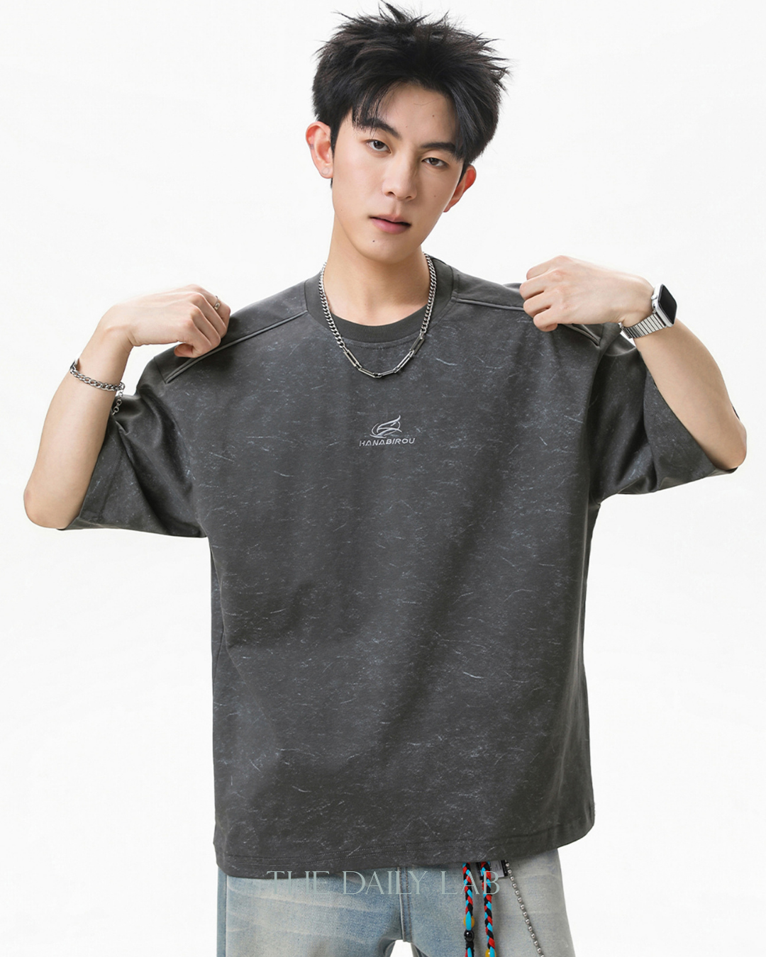 Vintage Fade Tee in Dark Grey