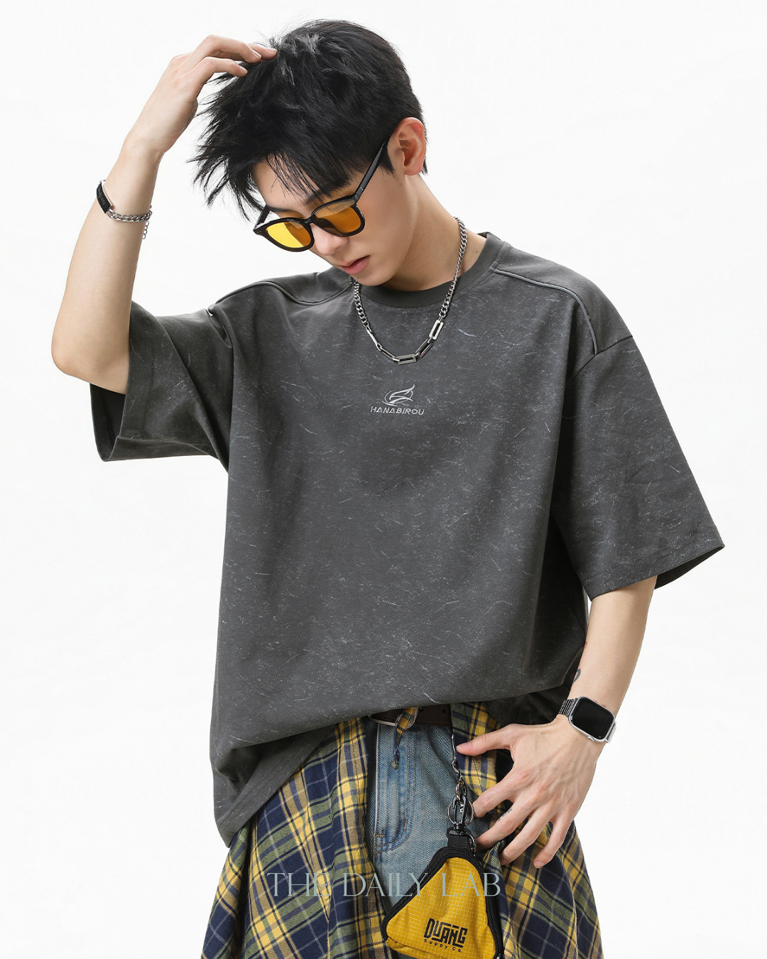 Vintage Fade Tee in Dark Grey