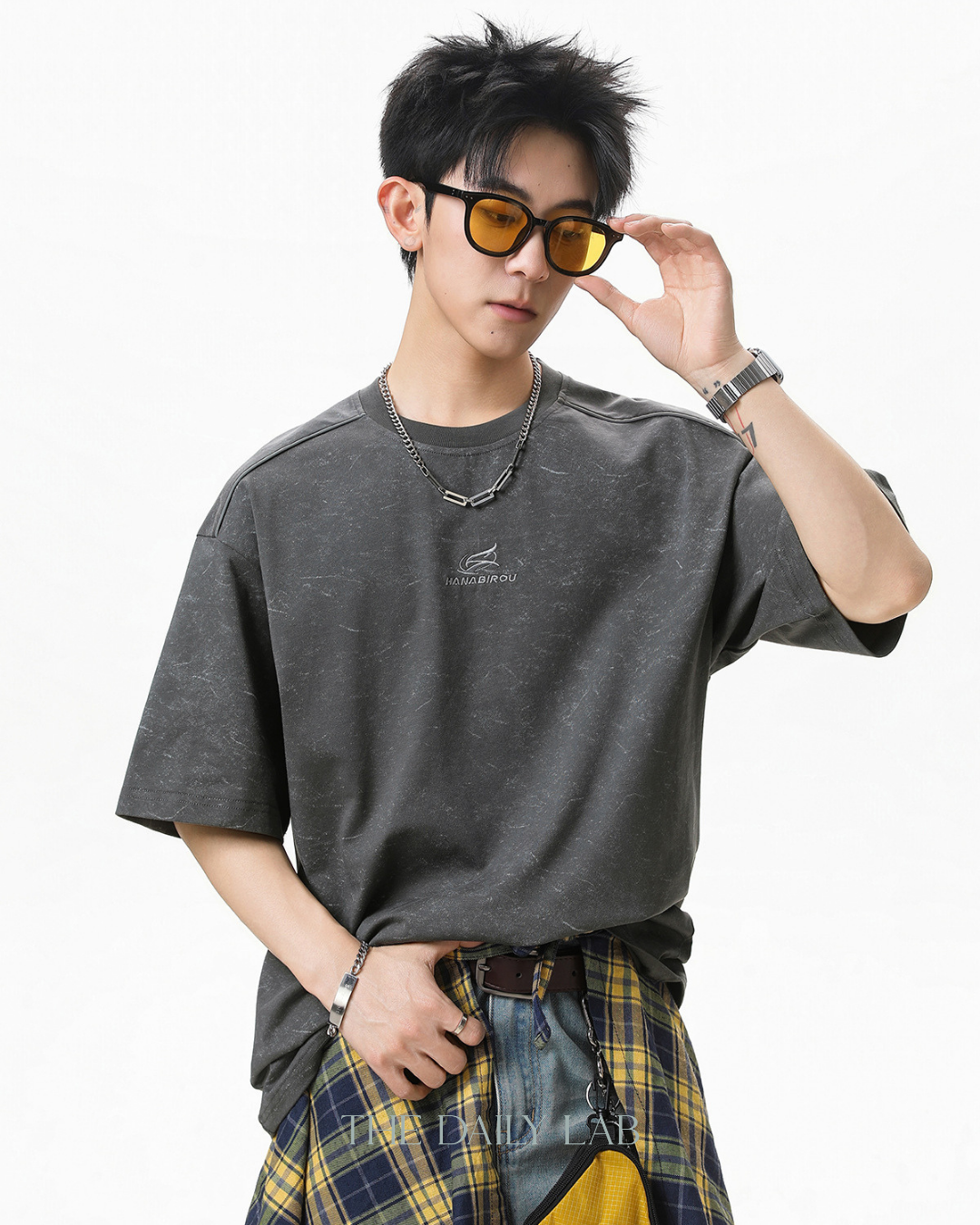 Vintage Fade Tee in Dark Grey