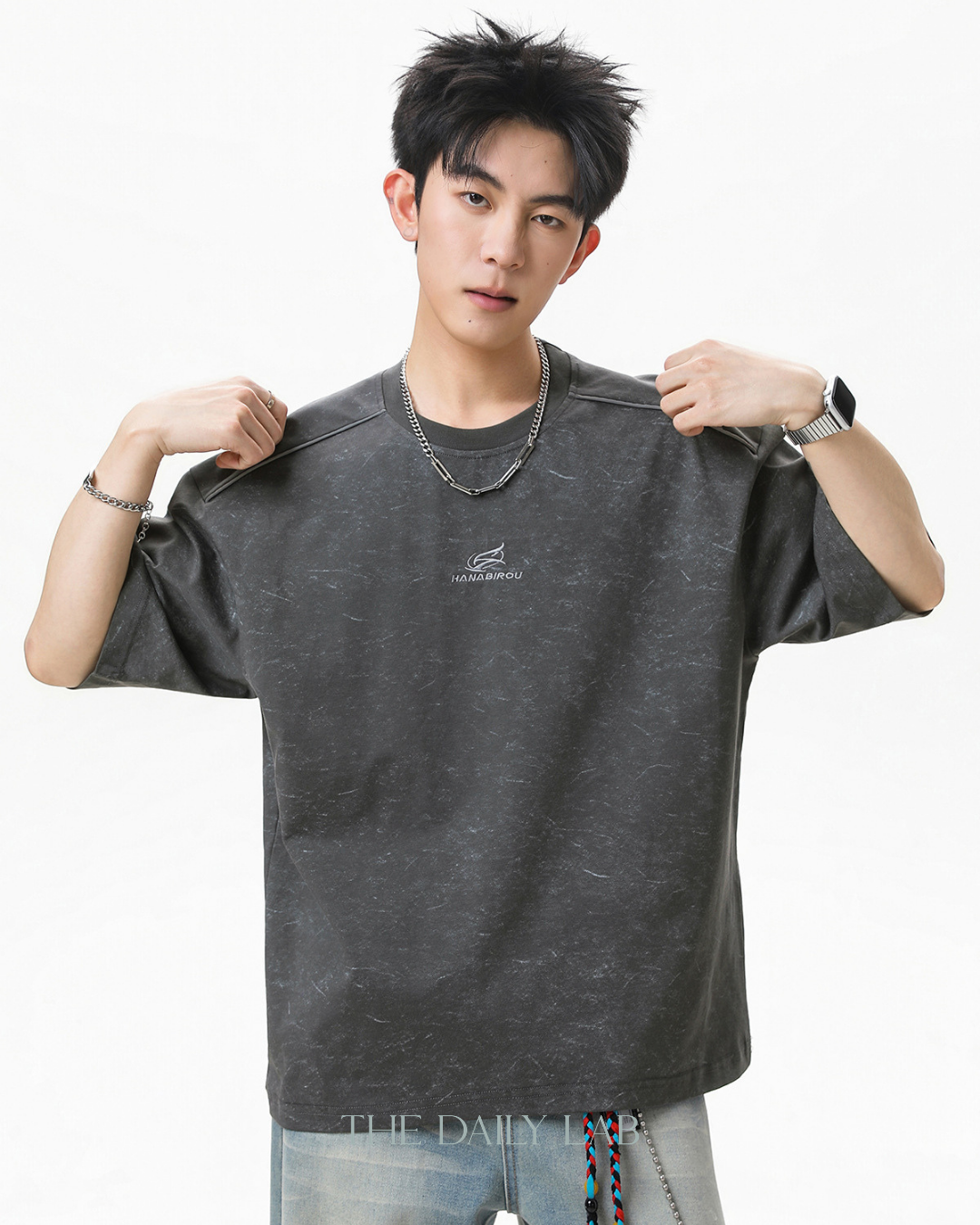 Vintage Fade Tee in Dark Grey