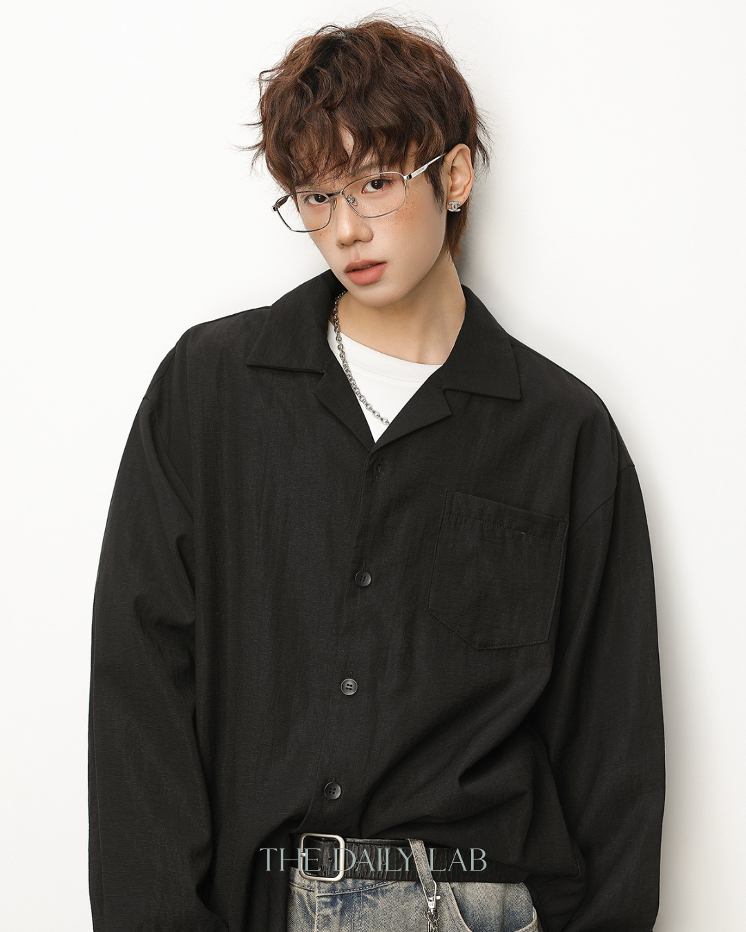 Cuban Linen Shirt in Black
