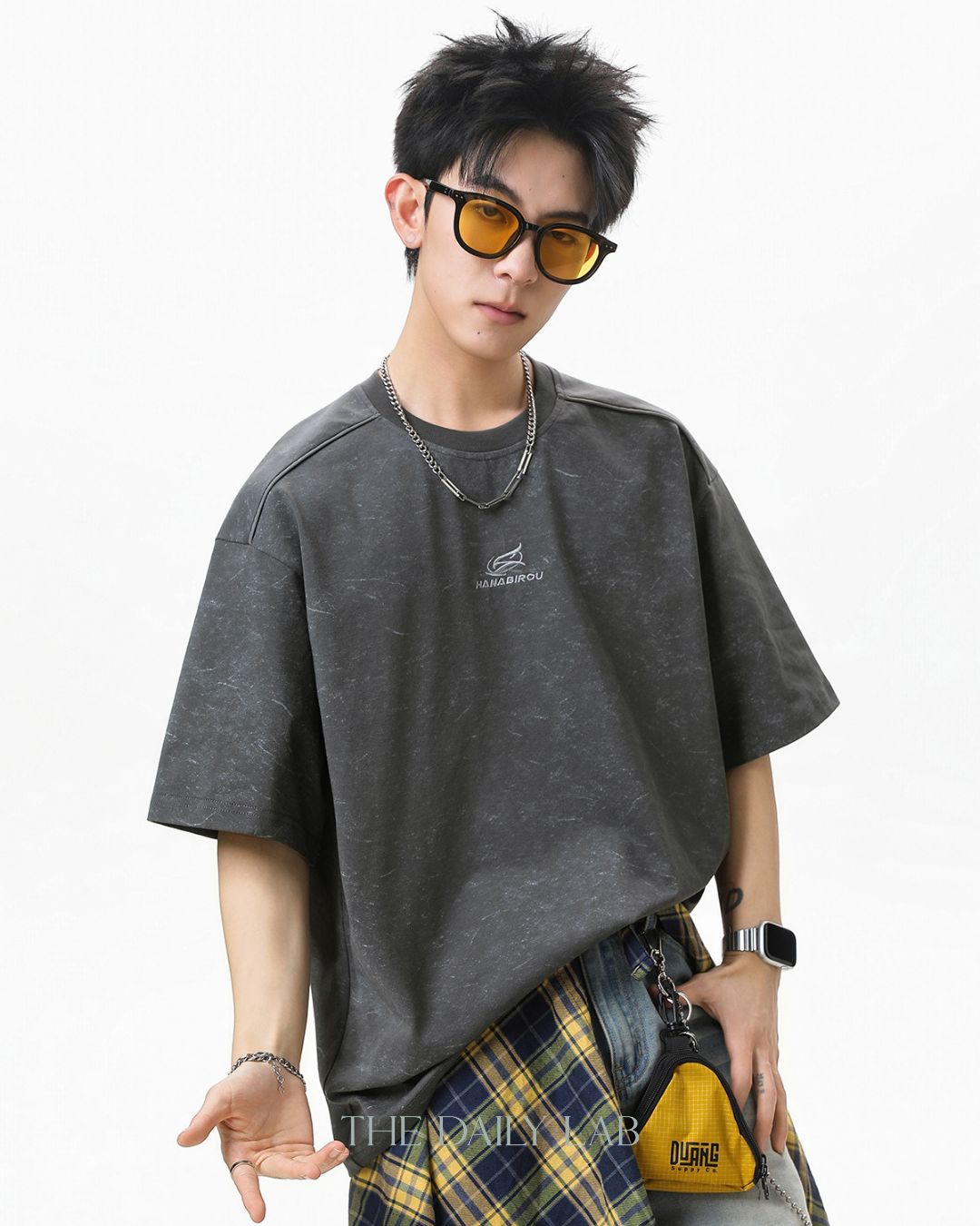 Vintage Fade Tee in Dark Grey