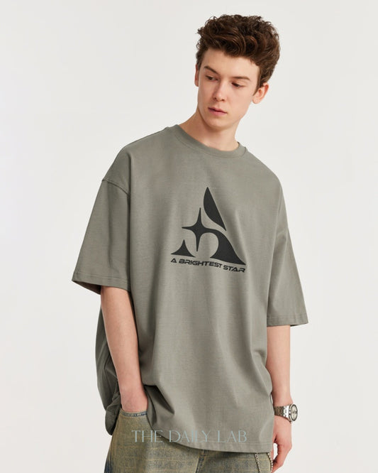 A Brightest Star Oversized Tee in Grey