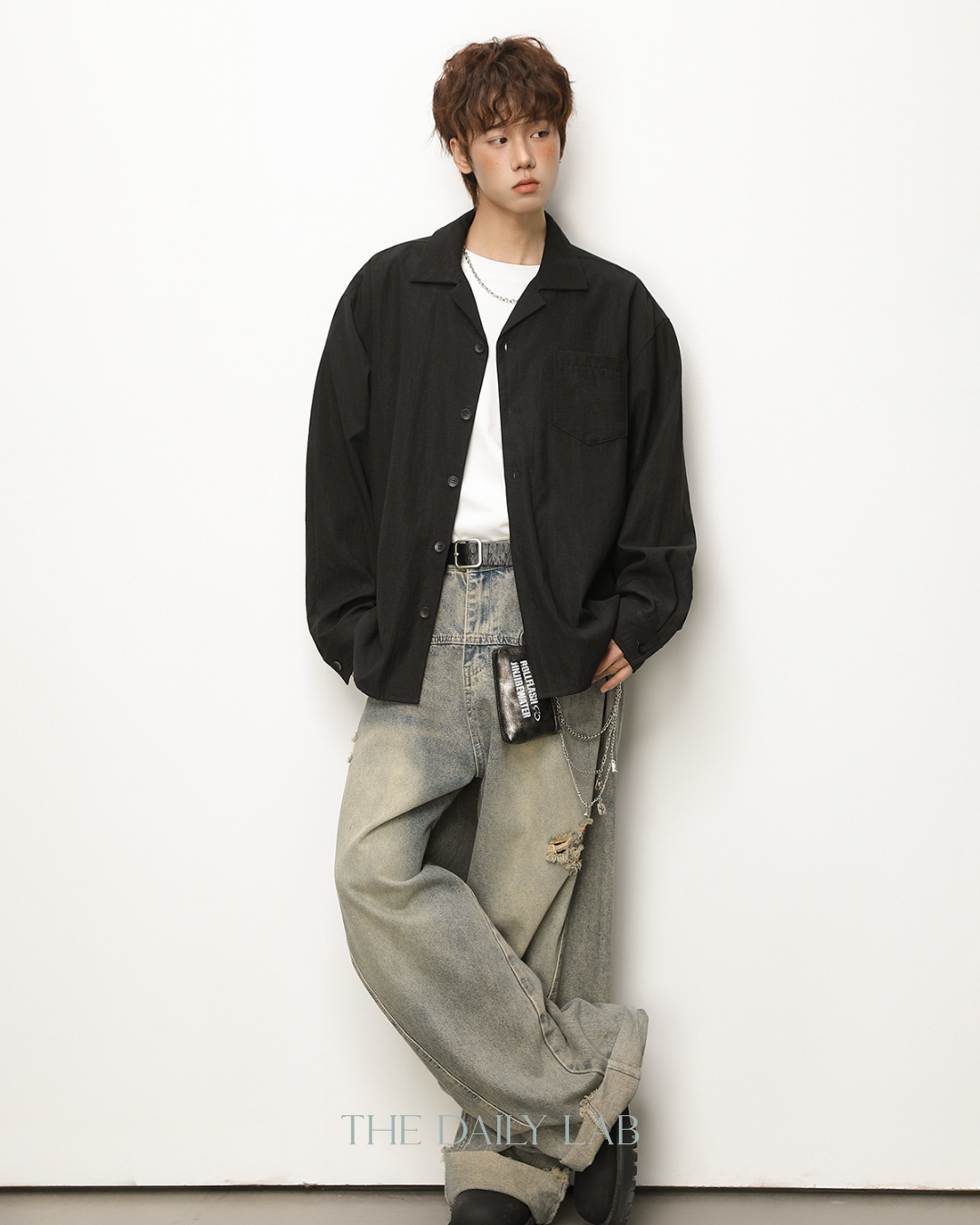 Cuban Linen Shirt in Black