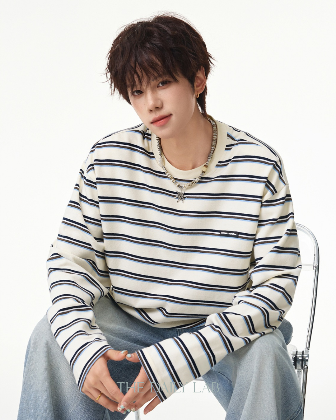 Vintage Stripe Sweatshirt in Beige