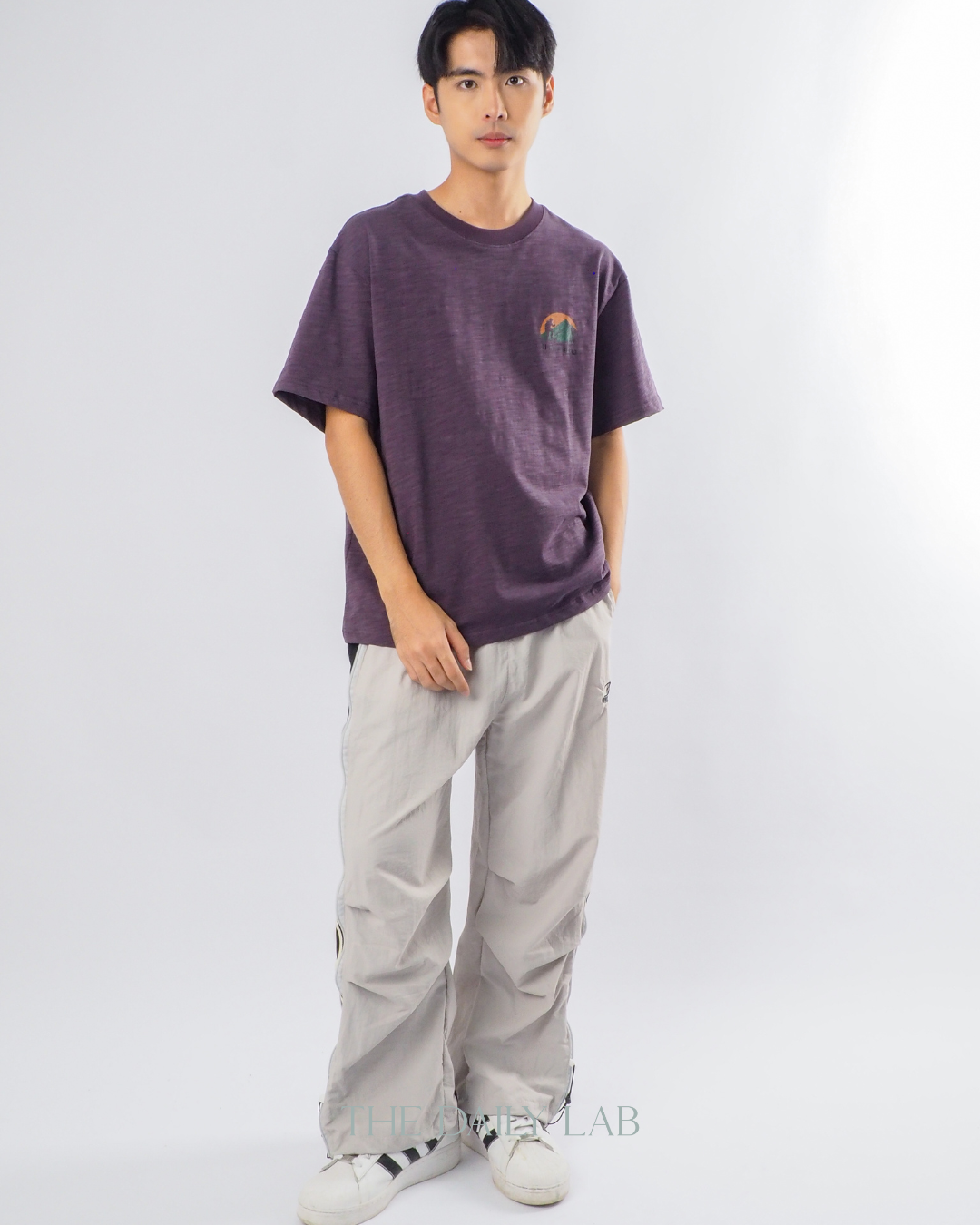 American Style Casual T-Shirt in Purple