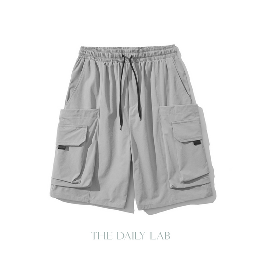 Cargo Drawstring Pants in Grey (Size L)