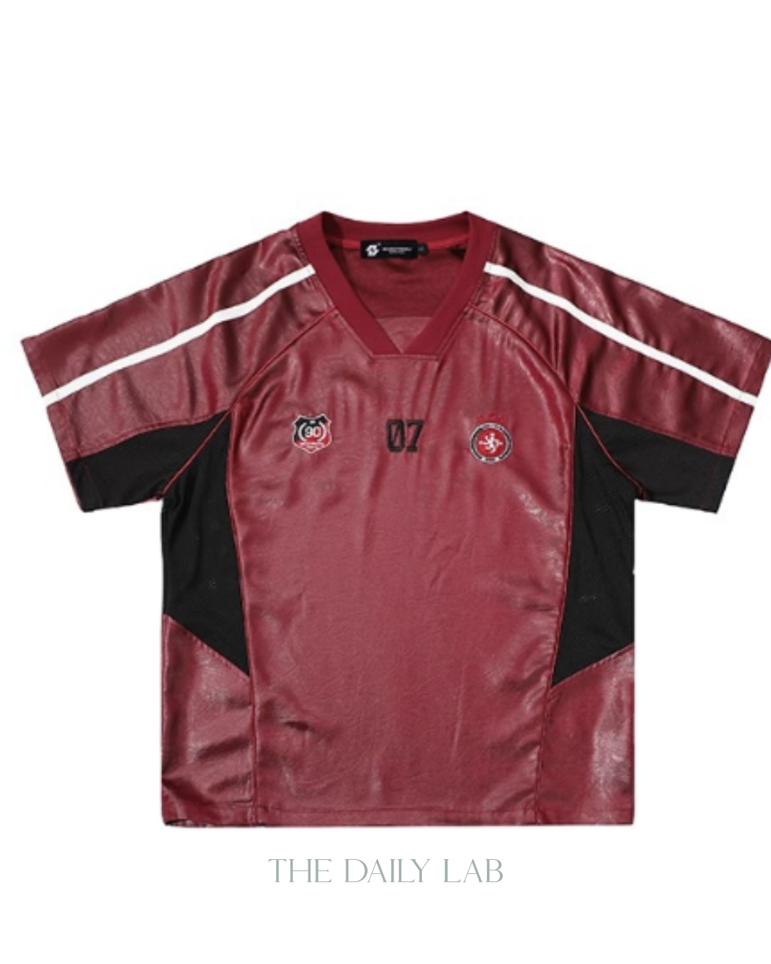 American Vintage Football Tee in Maroon